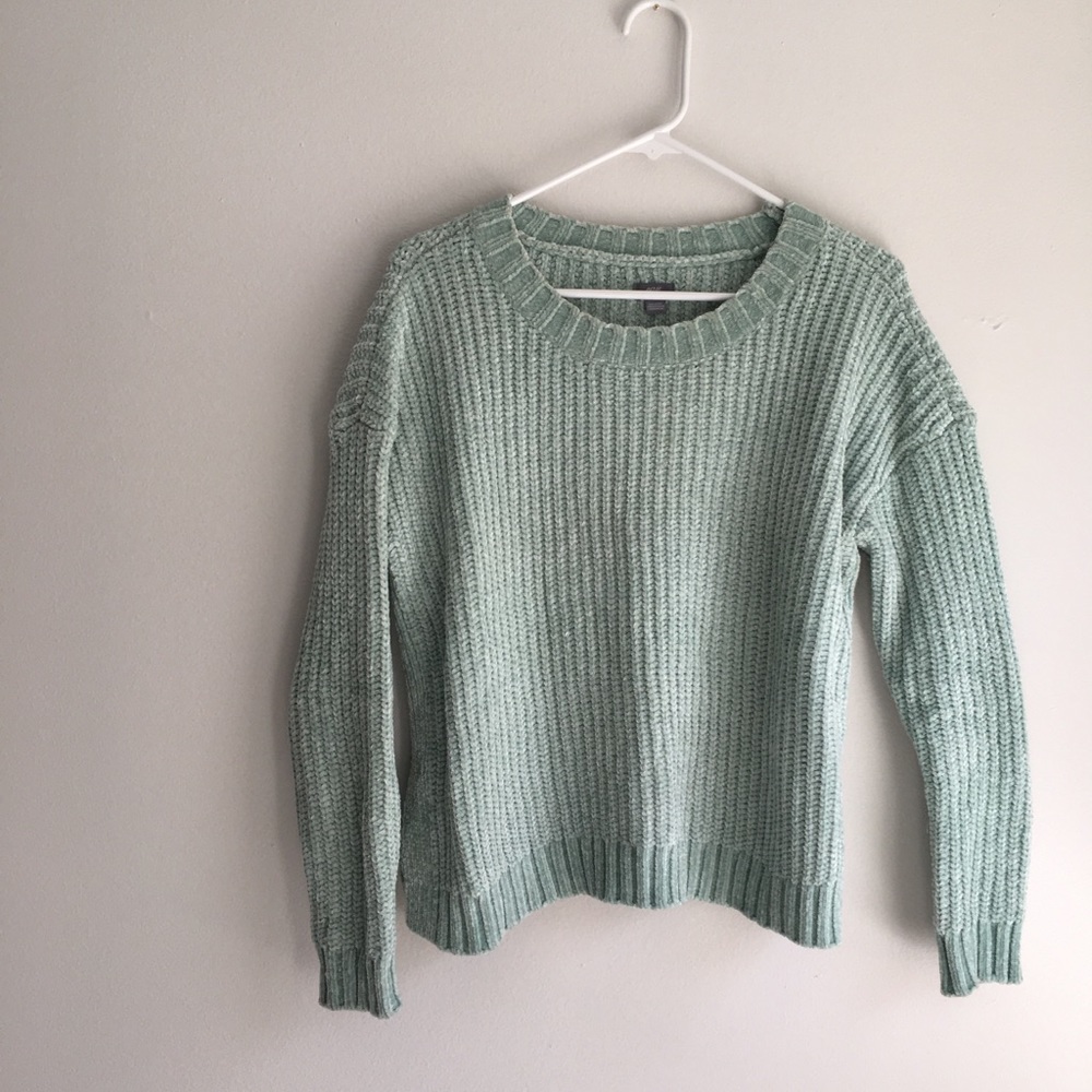 Chenille Oversized Crewneck Sweater